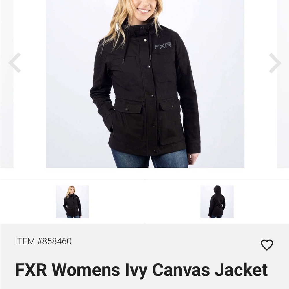 Women's Black Canvas Jacket FXR